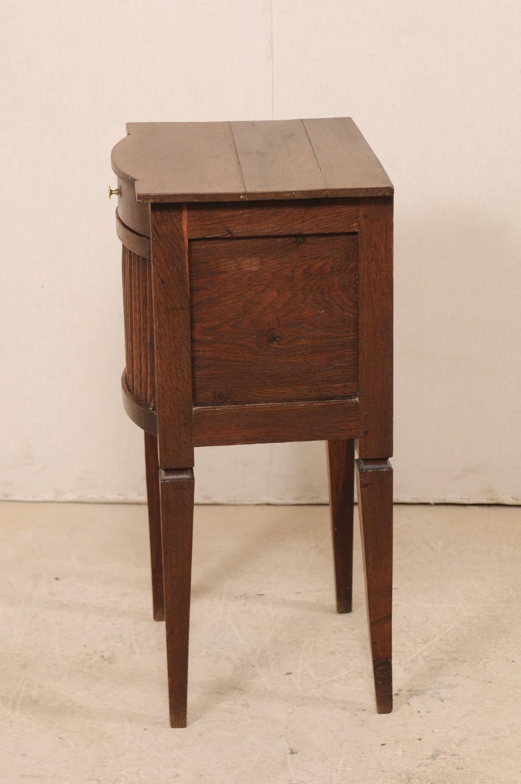 French 19th Century Petite Fluted Wood Side Chest or Table 6