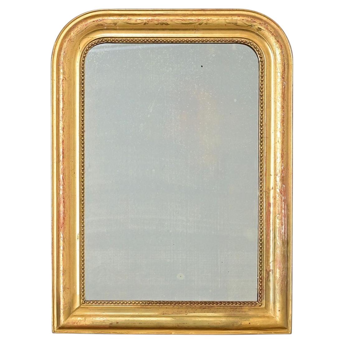 French 19th Century Petite Louis Philippe Gilt Mirror