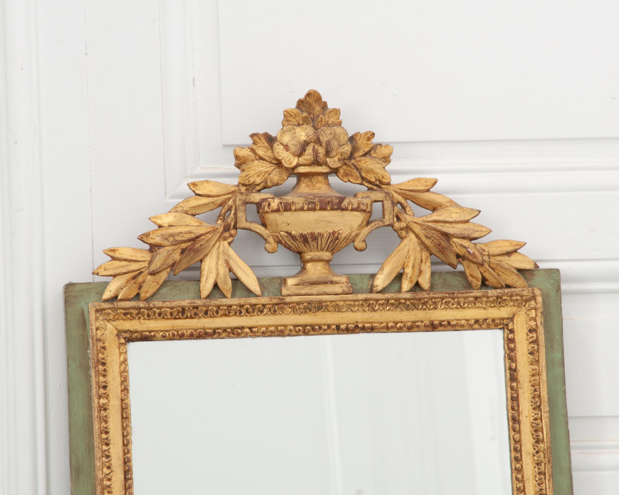 French 19th Century Petite Louis XVI Style Mirror In Good Condition In Baton Rouge, LA