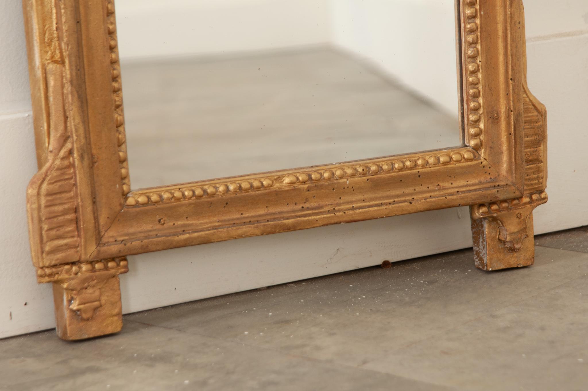 French, 19th Century Petite Louis XVI Style Mirror For Sale 3