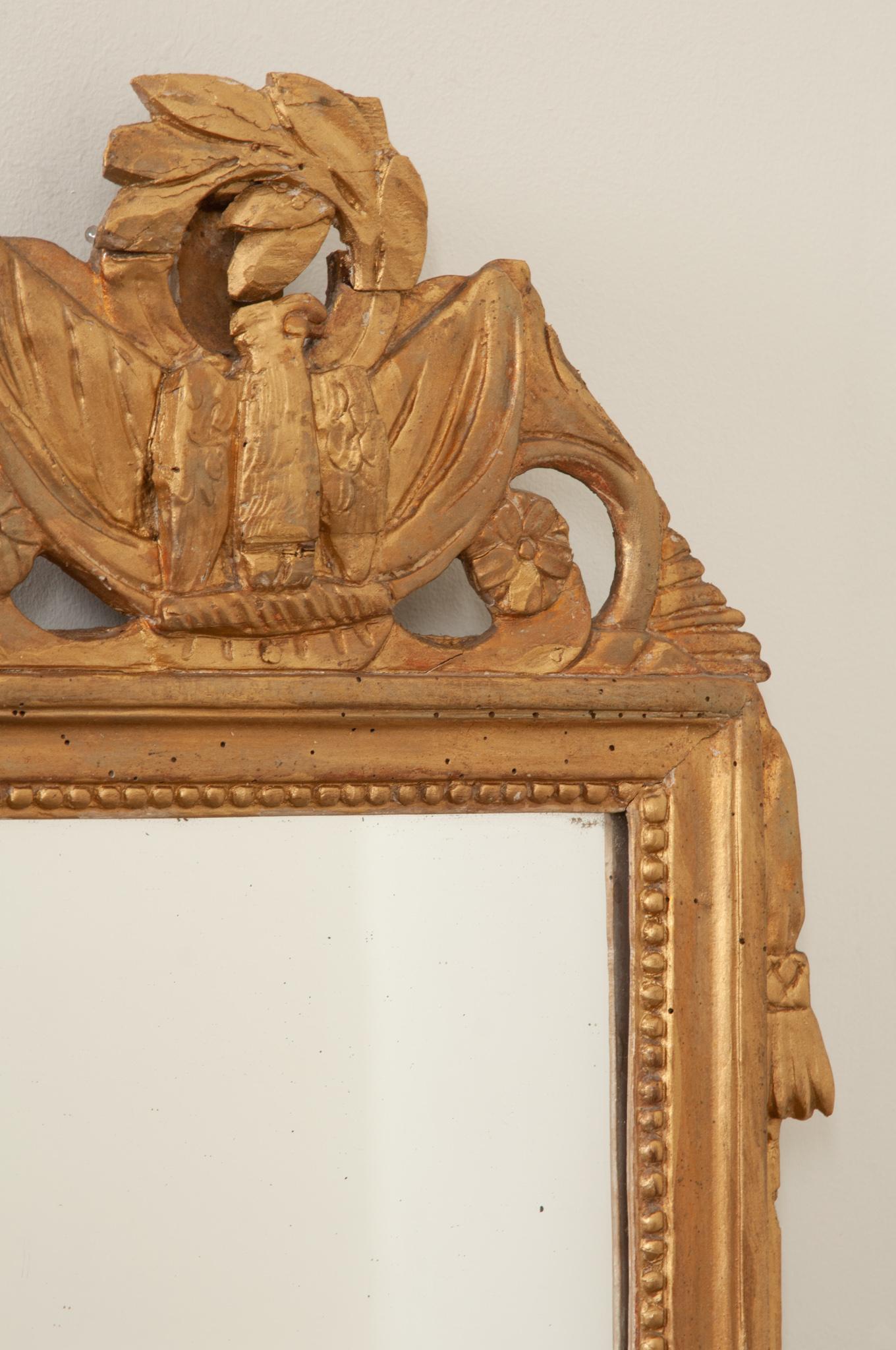 French, 19th Century Petite Louis XVI Style Mirror For Sale 4