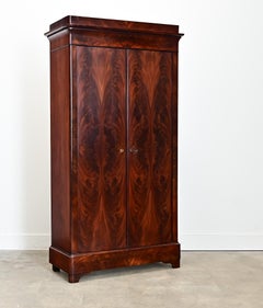 French 19th Century Petite Mahogany Louis Philippe Armoire