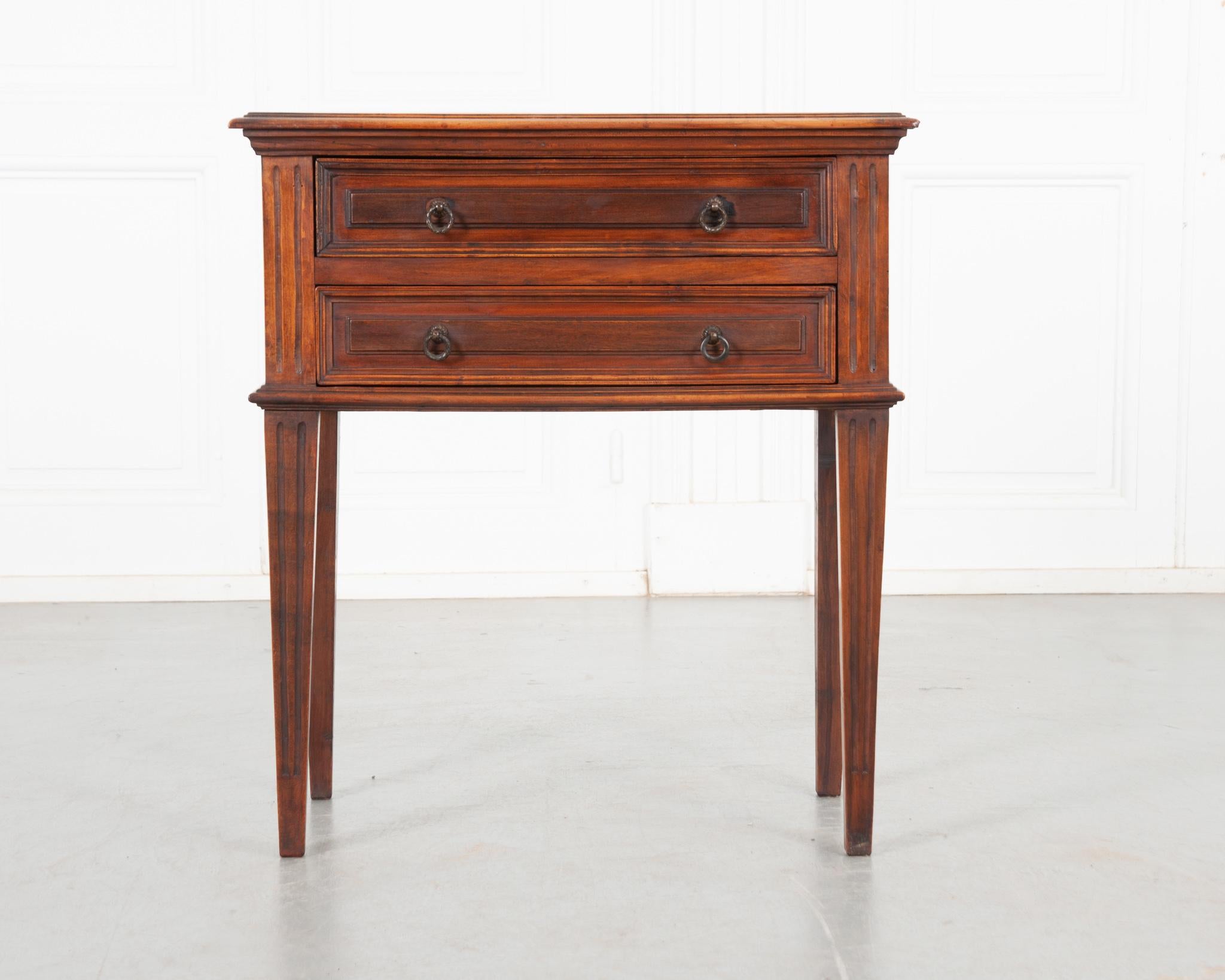 Rustic French 19th Century Petite Walnut Table