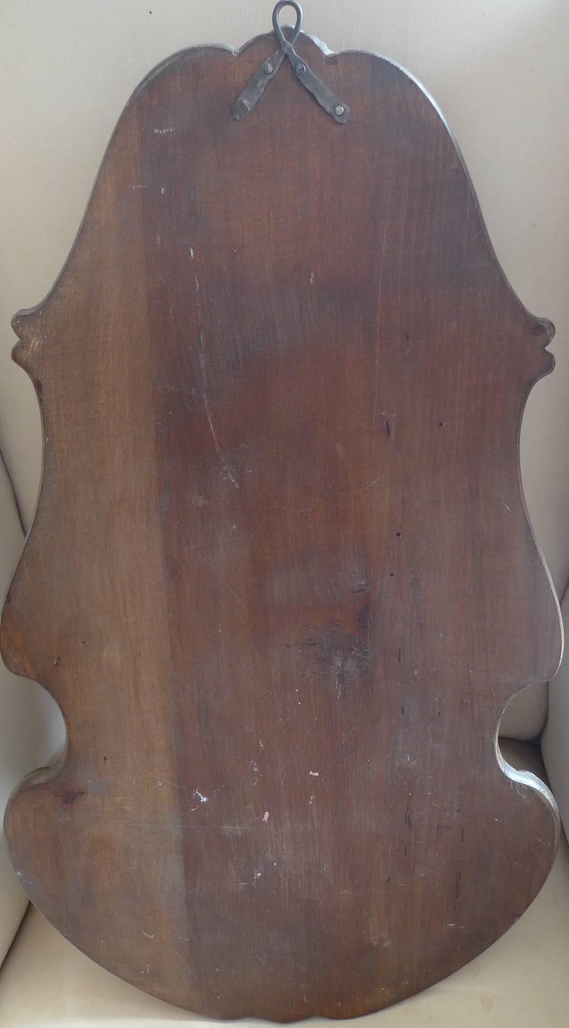 French 19th Century Pewter Lava Beau on a Stained Mahogany Base with One Tap 4