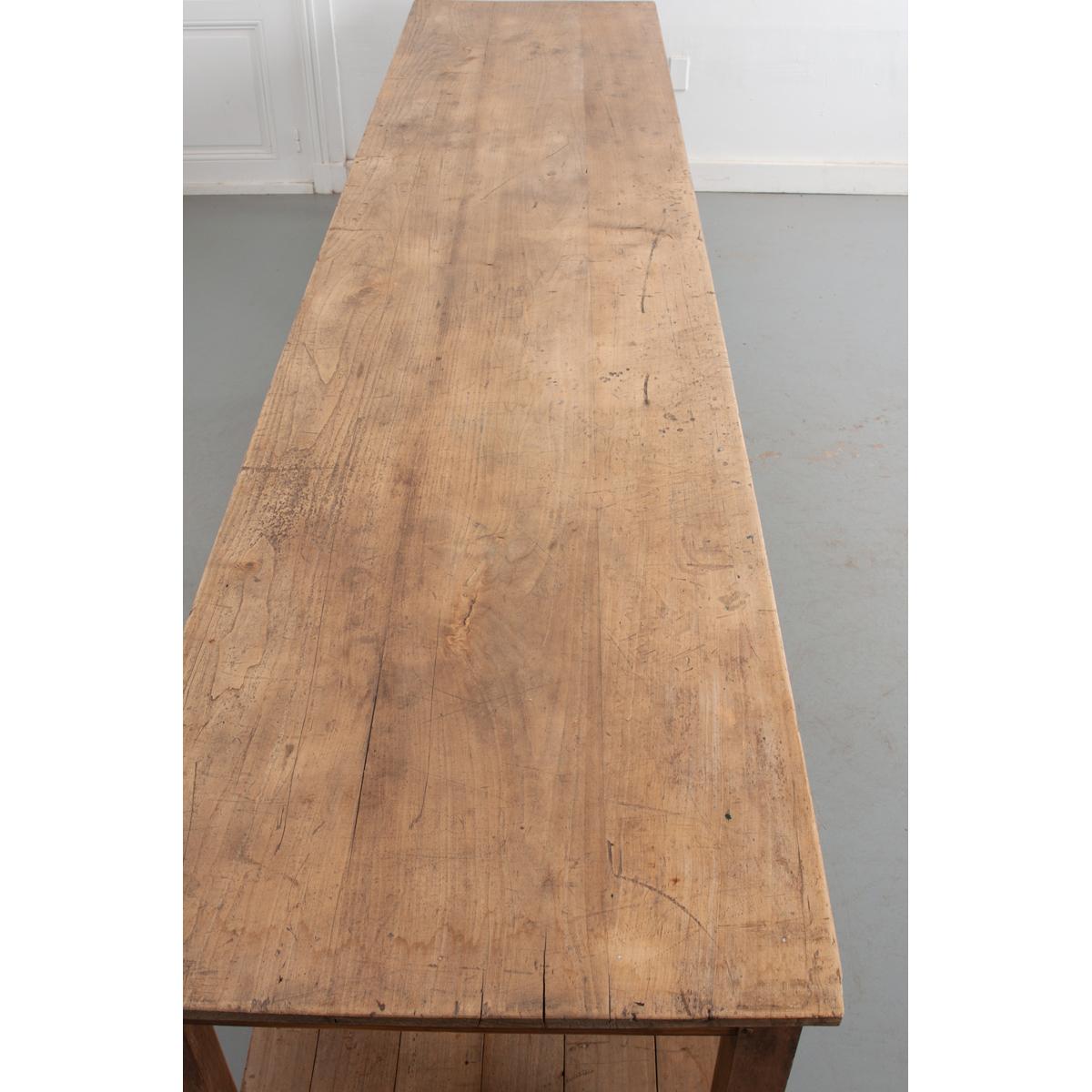 French 19th Century Pine and Oak Drapers Table 2