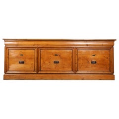 Antique French 19th Century Pine and Oak Shop Counter