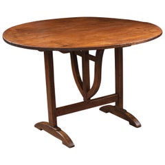 French 19th Century Pine and Walnut Wine Tasters Table