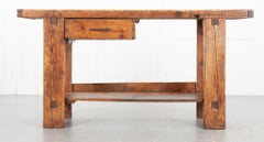 French 19th Century Pine Artisans Workbench