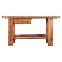 French 19th Century Pine Artisans Workbench