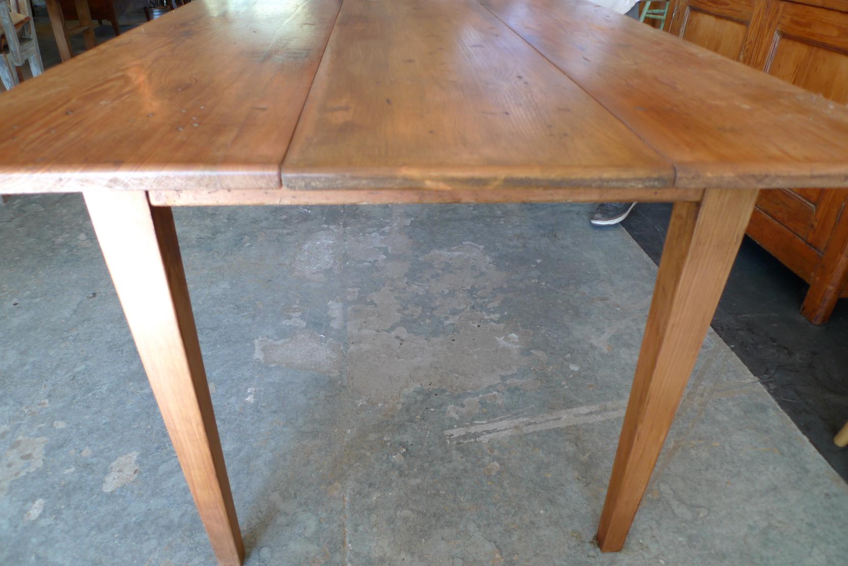 French 19th Century Pine Country Farm House Dining Table 2