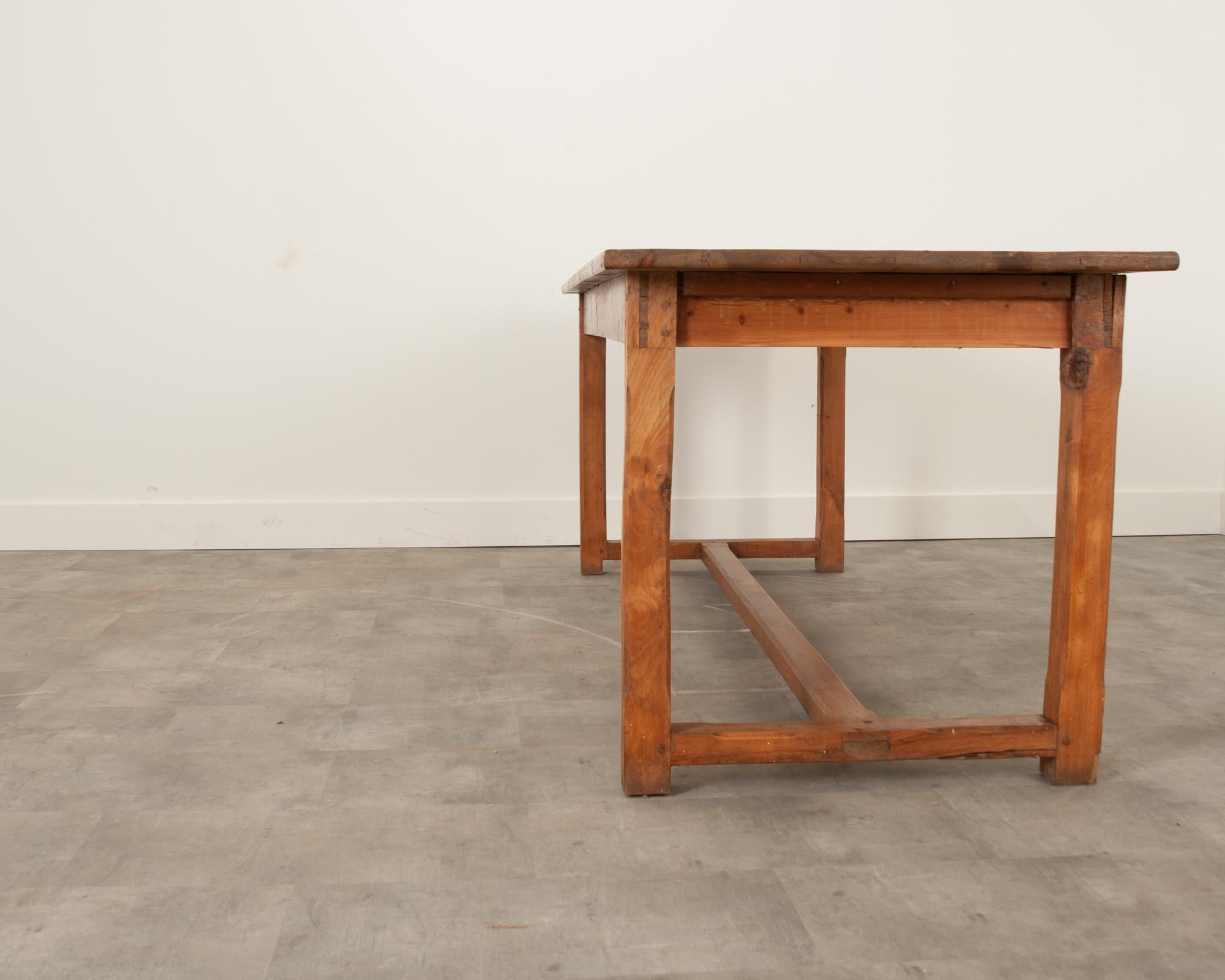 French 19th Century Pine Drapery Table at 1stDibs