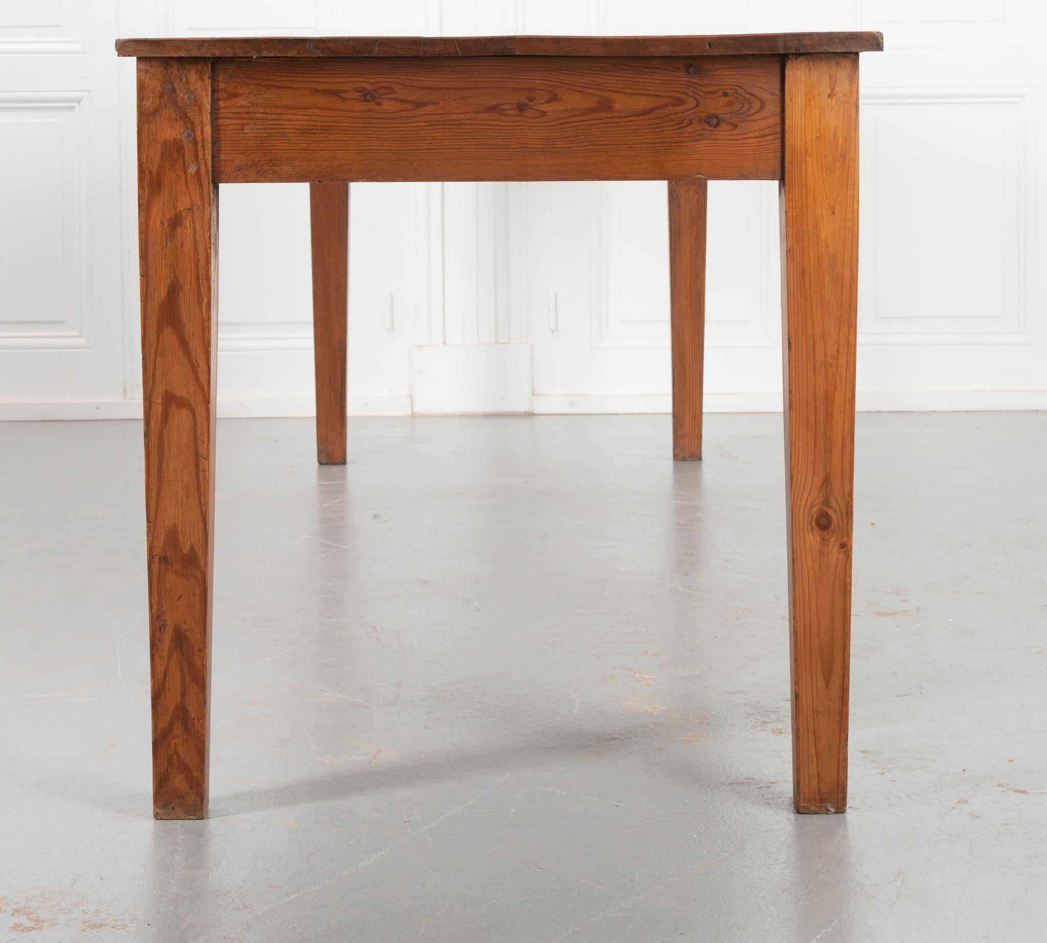 Rustic French 19th Century Pine Farm Table