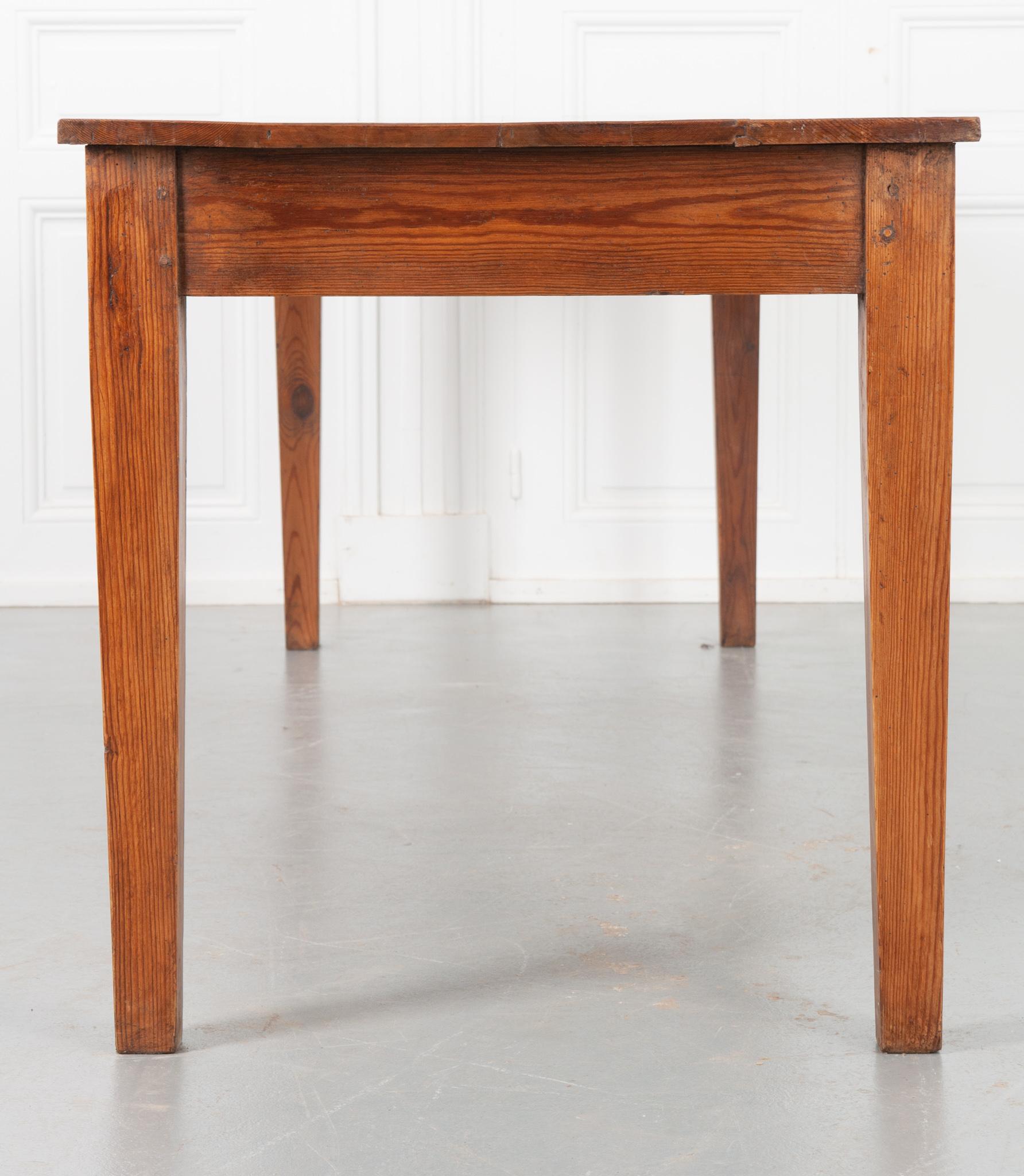 French 19th Century Pine Farm Table 1