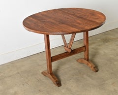 French 19th Century Pine & Oak Wine Taster’s Table