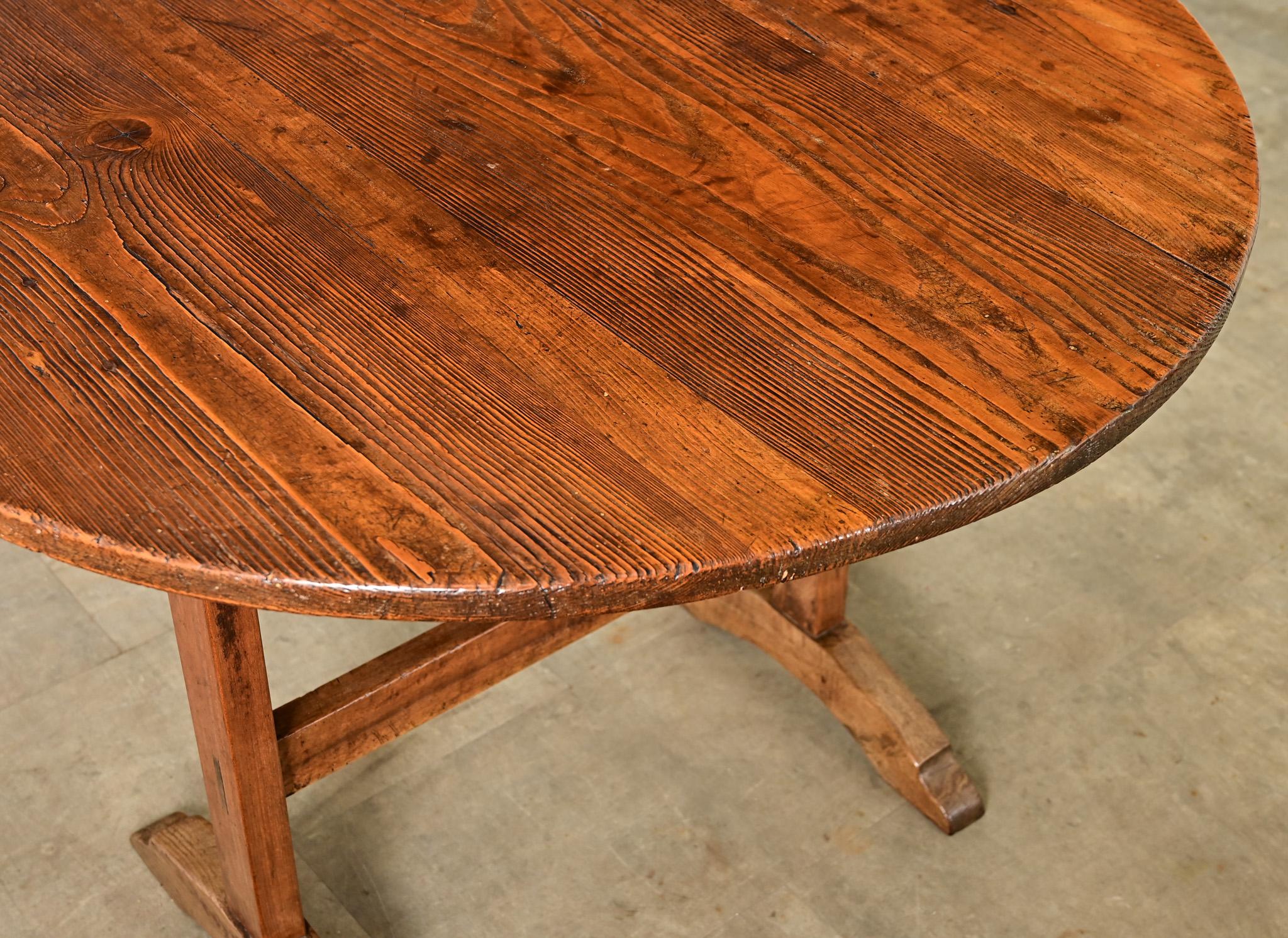 French 19th Century Pine and Oak Wine Taster’s Table For Sale at 1stDibs