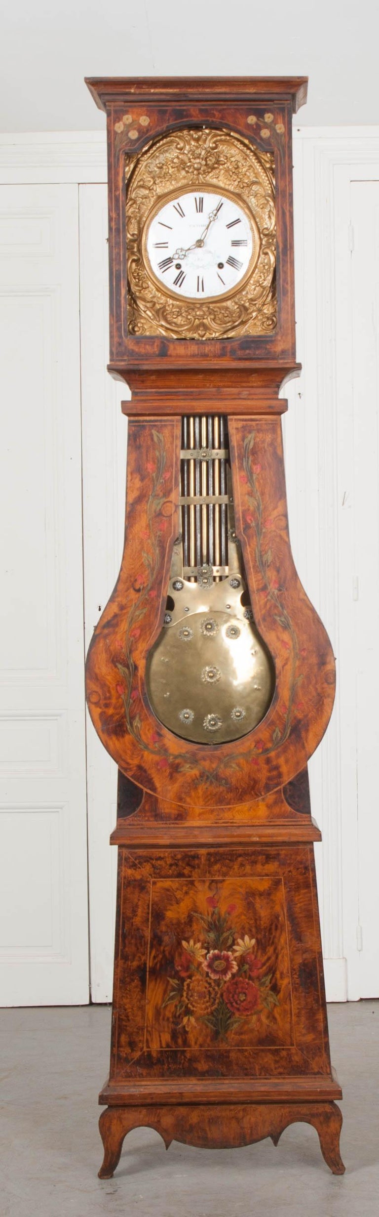 French 19th Century Pine Tall Case Clock at 1stDibs