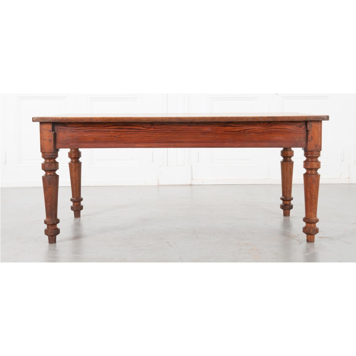 French 19th Century Pitch Pine Coffee Table 2