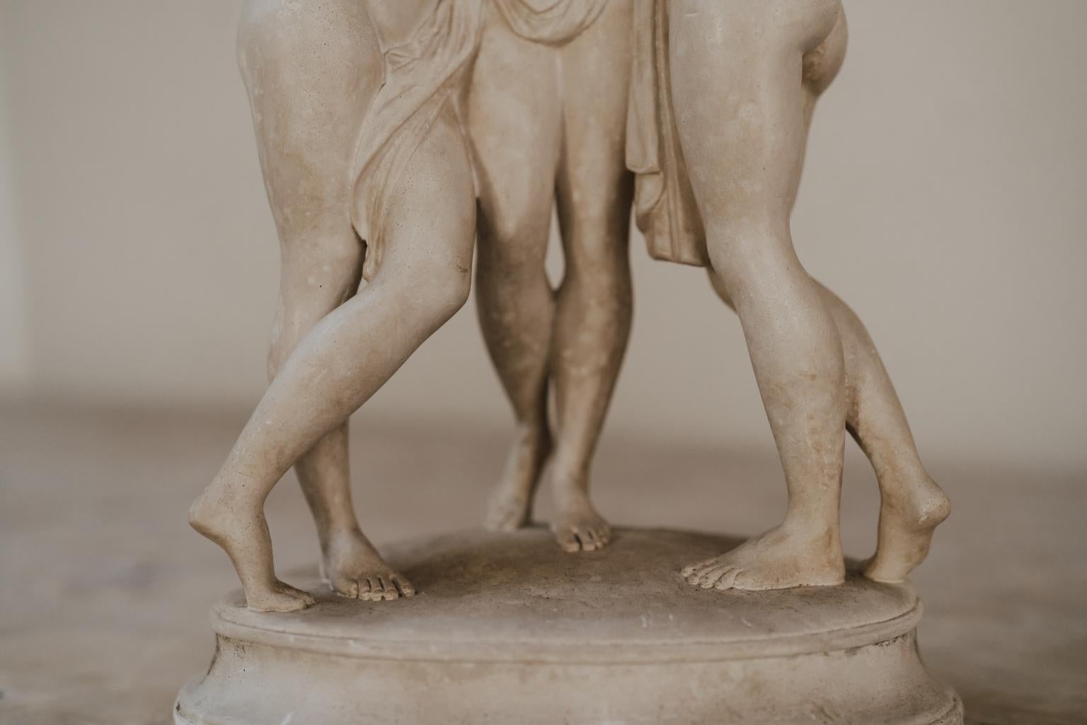 French 19th Century Plaster Sculpture of the Three Graces In Good Condition In Brecht, BE