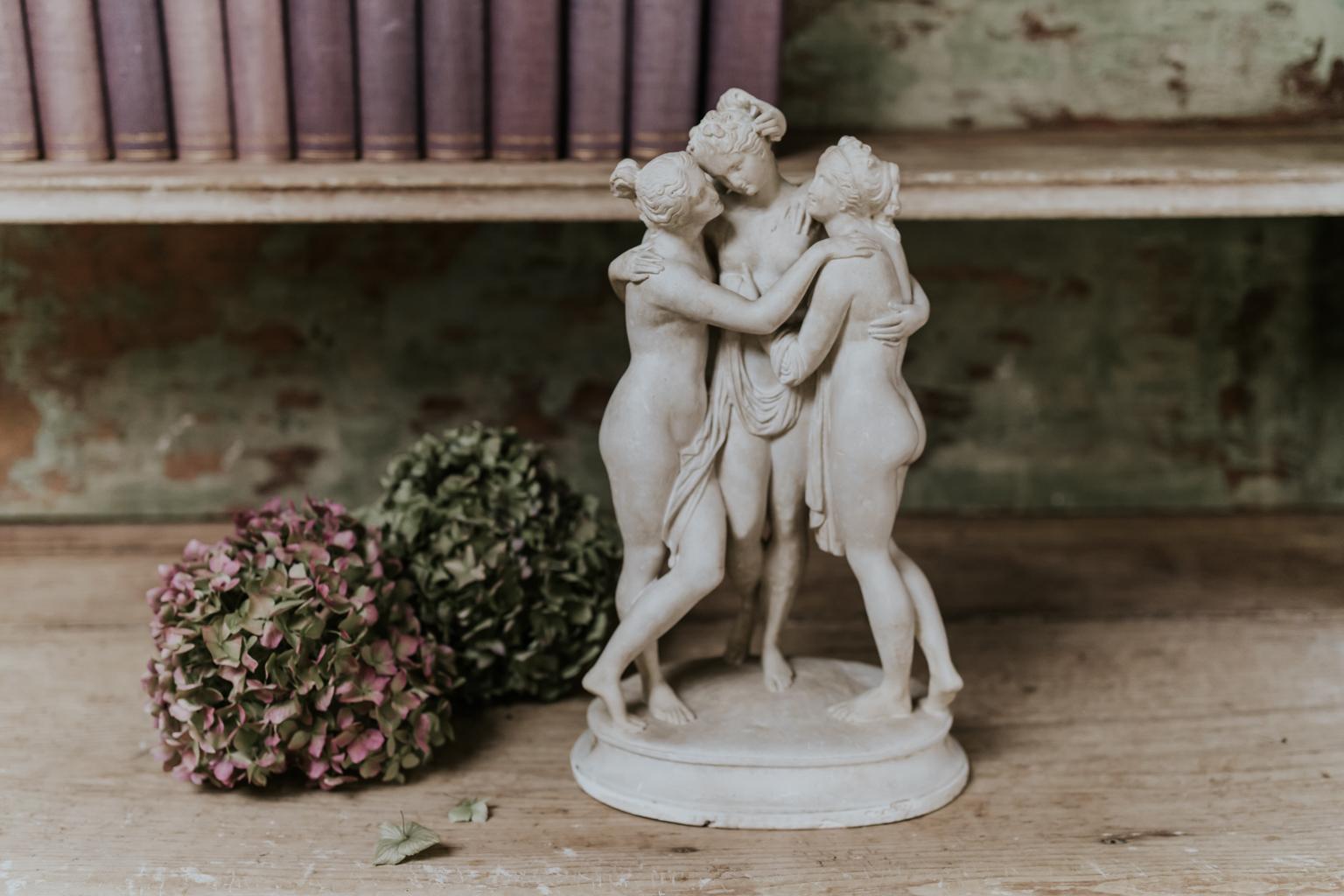 French 19th Century Plaster Sculpture of the Three Graces 1
