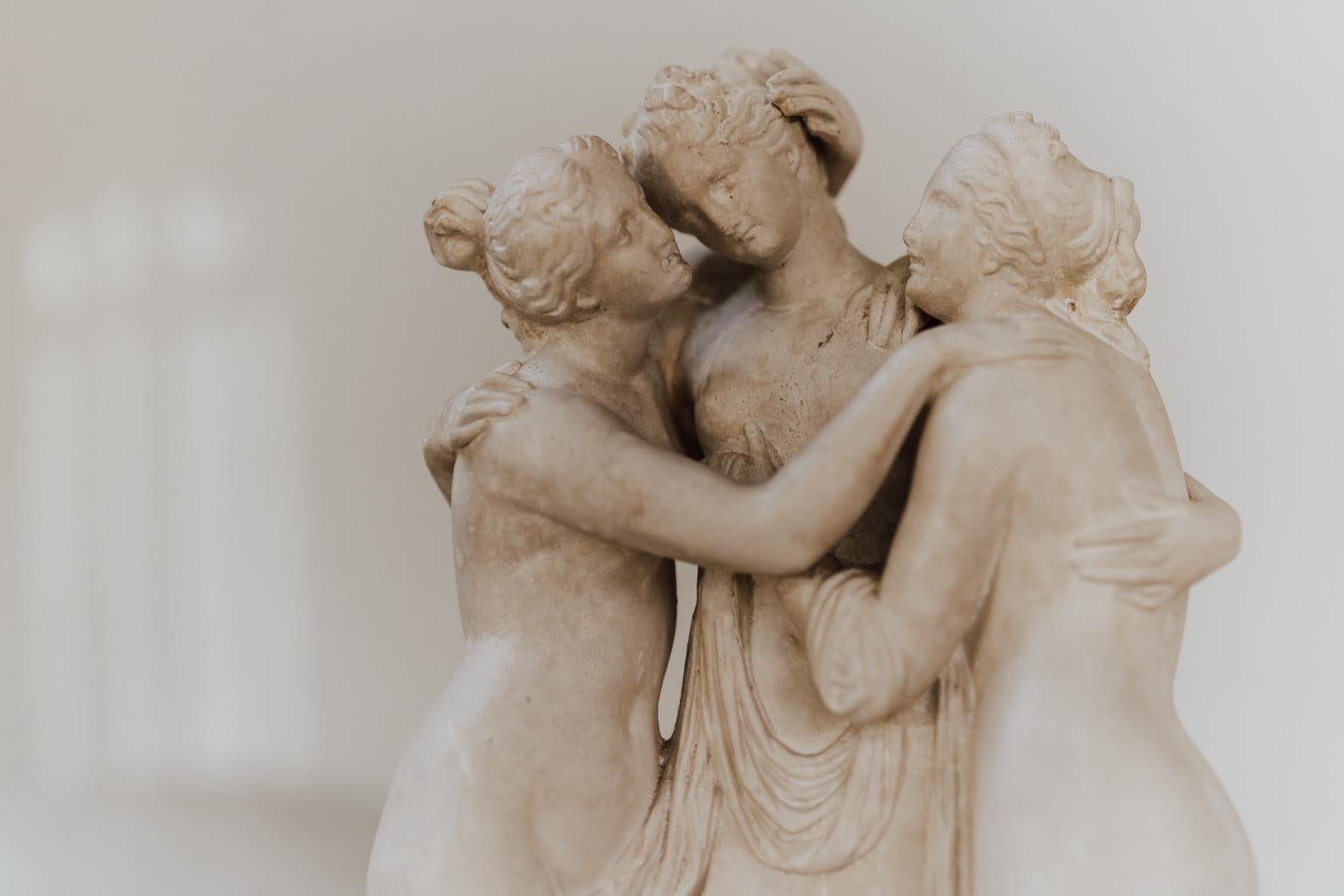 French 19th Century Plaster Sculpture of the Three Graces 3
