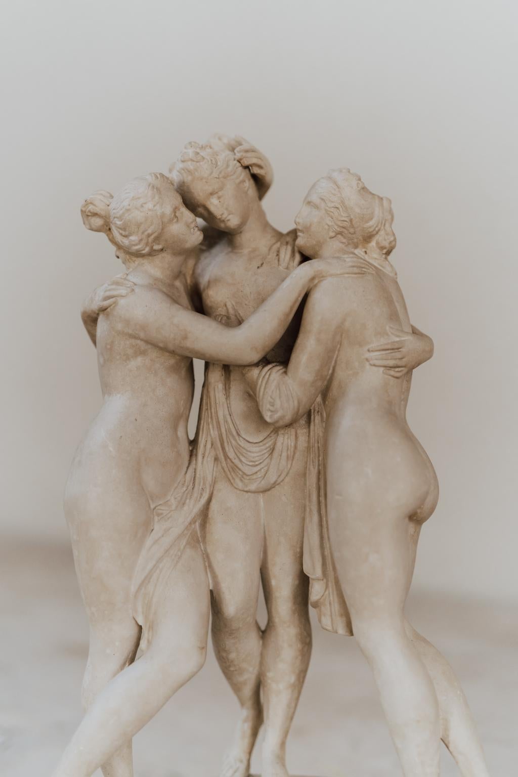 French 19th Century Plaster Sculpture of the Three Graces 5