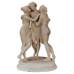 French 19th Century Plaster Sculpture of the Three Graces