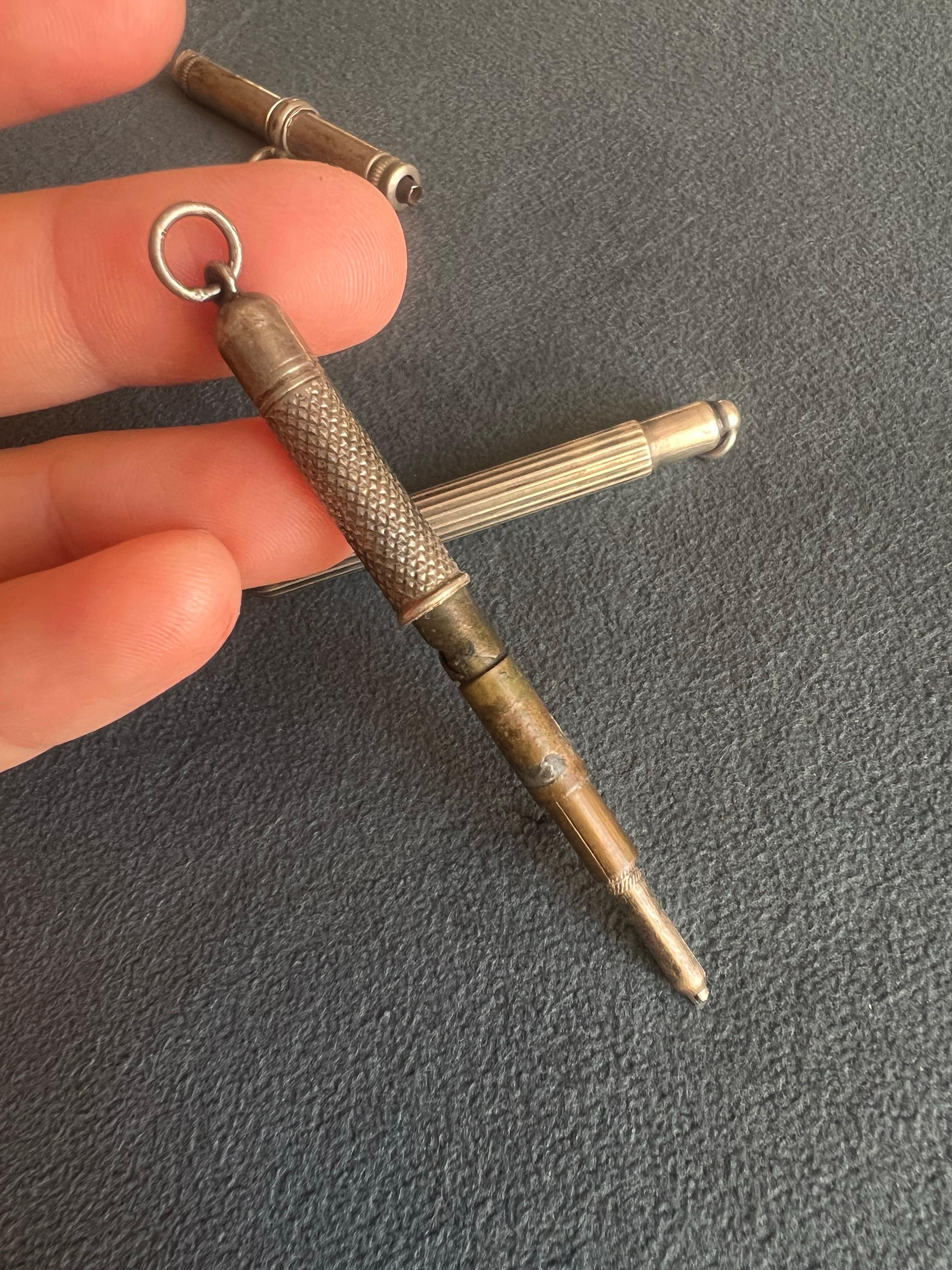 French 19th Century Pocket Watch Keys Fob Pendant For Sale 3