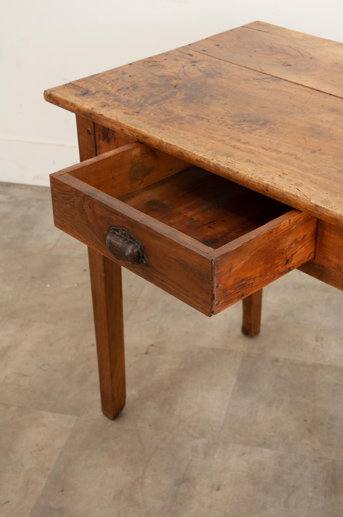Wood French 19th Century Poplar Side Table