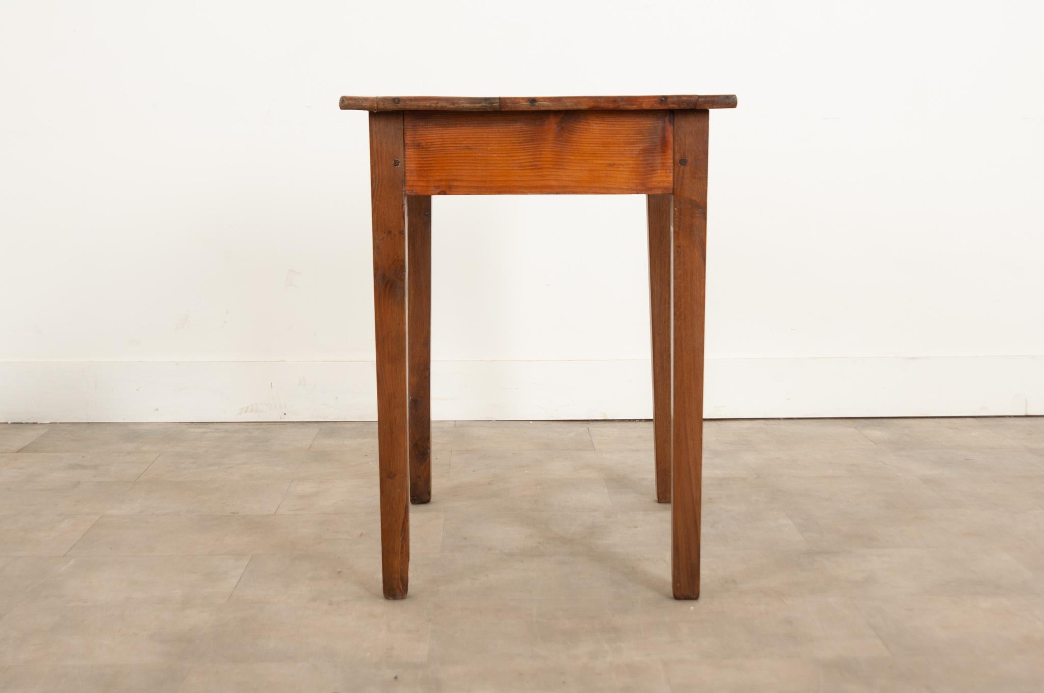 French 19th Century Poplar Side Table 1