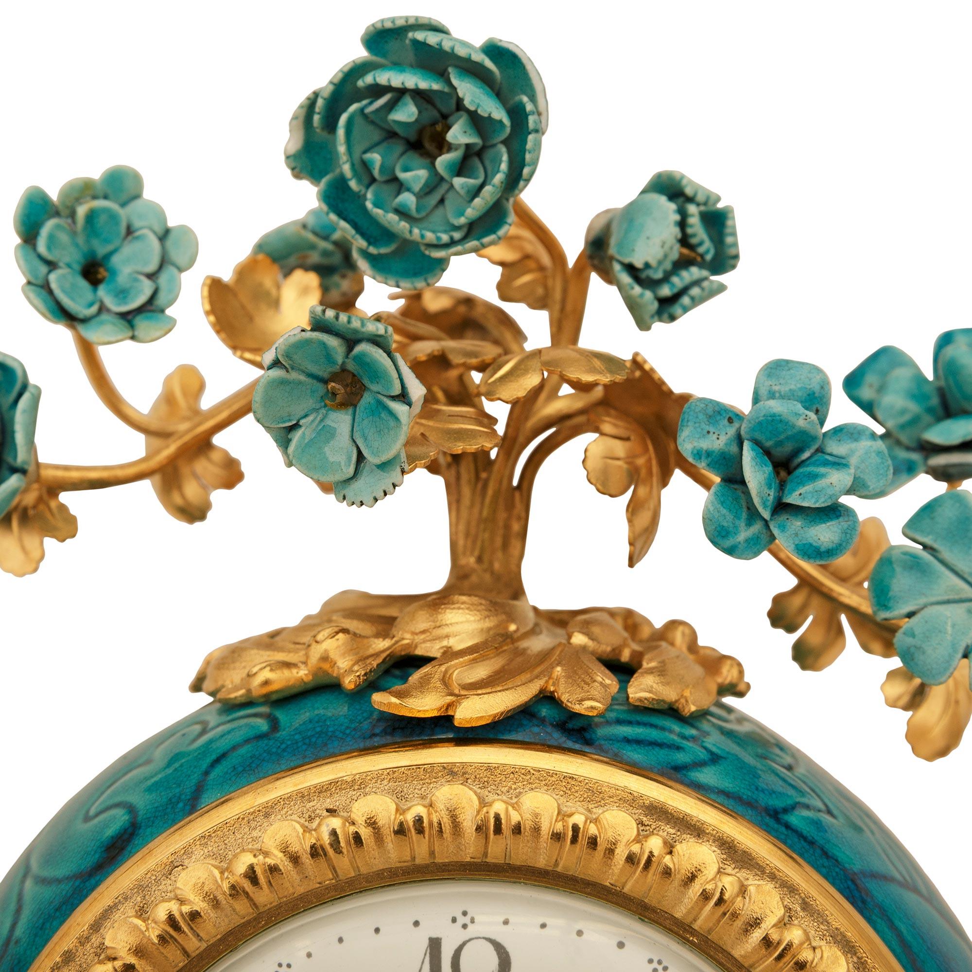 French 19th century Porcelain and Ormolu garniture set, stamped S.F.R.A. in vendita 2