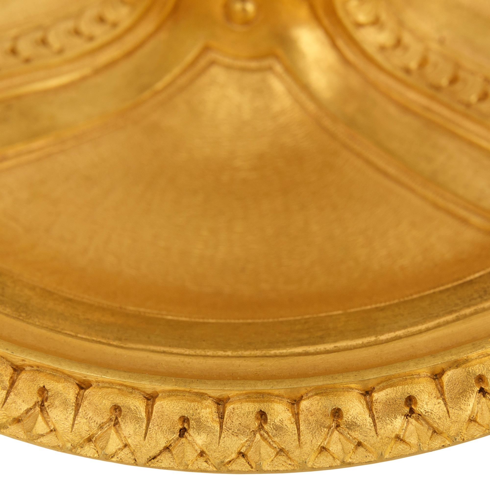 Lámpara Bouillotte francesa del siglo XIX de porcelana, metal dorado y ormolu en venta 3