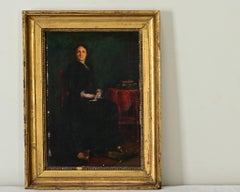 Französisches Porträt des 19. Jahrhunderts von Nils Forsberg in vergoldetem Rahmen