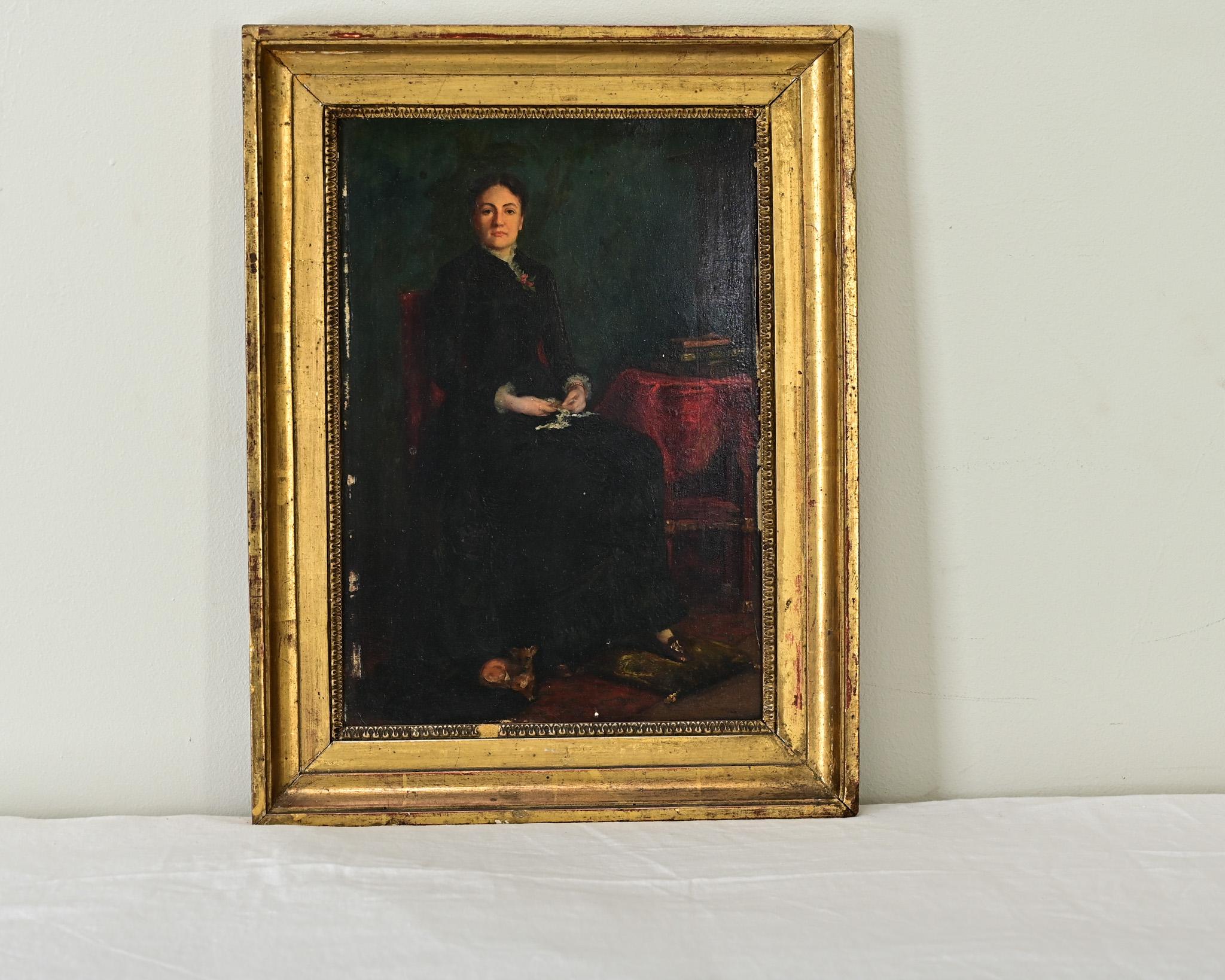 Autre Portrait français du 19ème siècle dans un cadre doré de Nils Forsberg en vente
