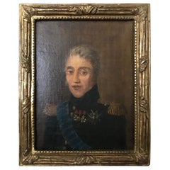Antique French 19th Century Portrait of a Gentleman