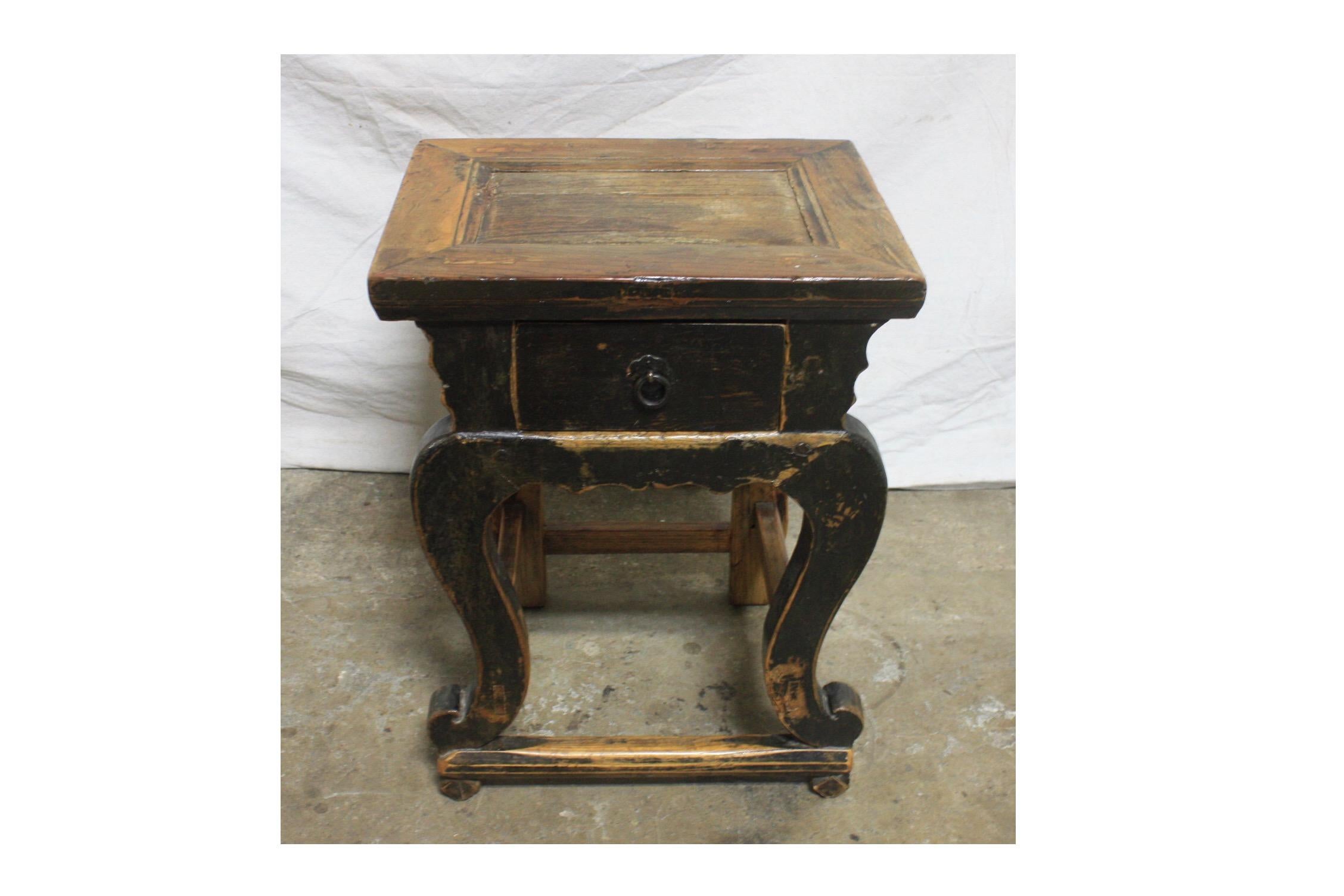 French 19th century primitive side table.