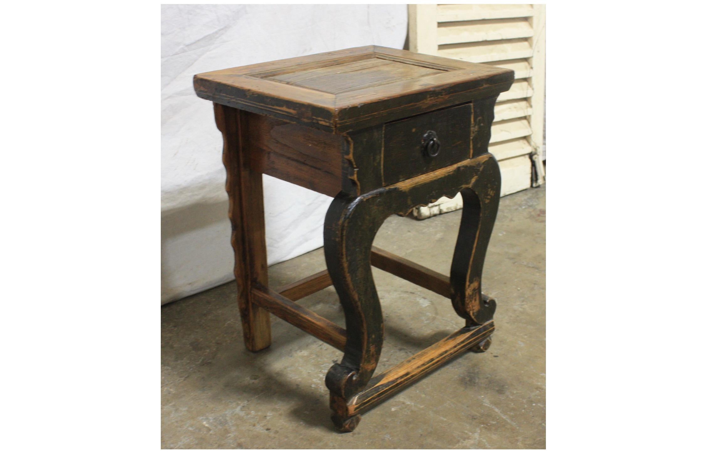 French 19th Century Primitive Side Table 1