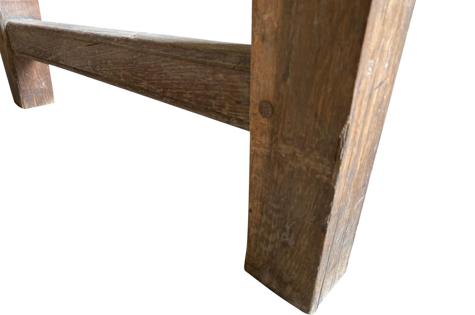French 19th Century Rustic Work Table, Farm Table For Sale 2