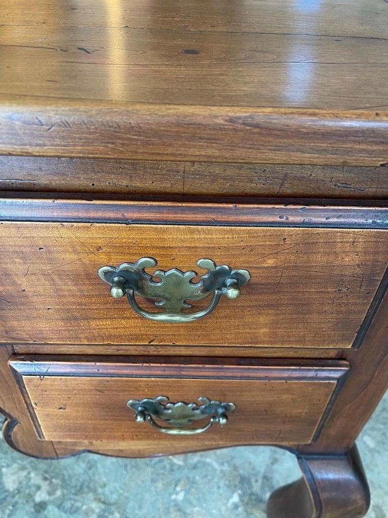 French 19th Century Provençal Hand-Carved Walnut Knee Hole Desk with 5 Drawers For Sale 10