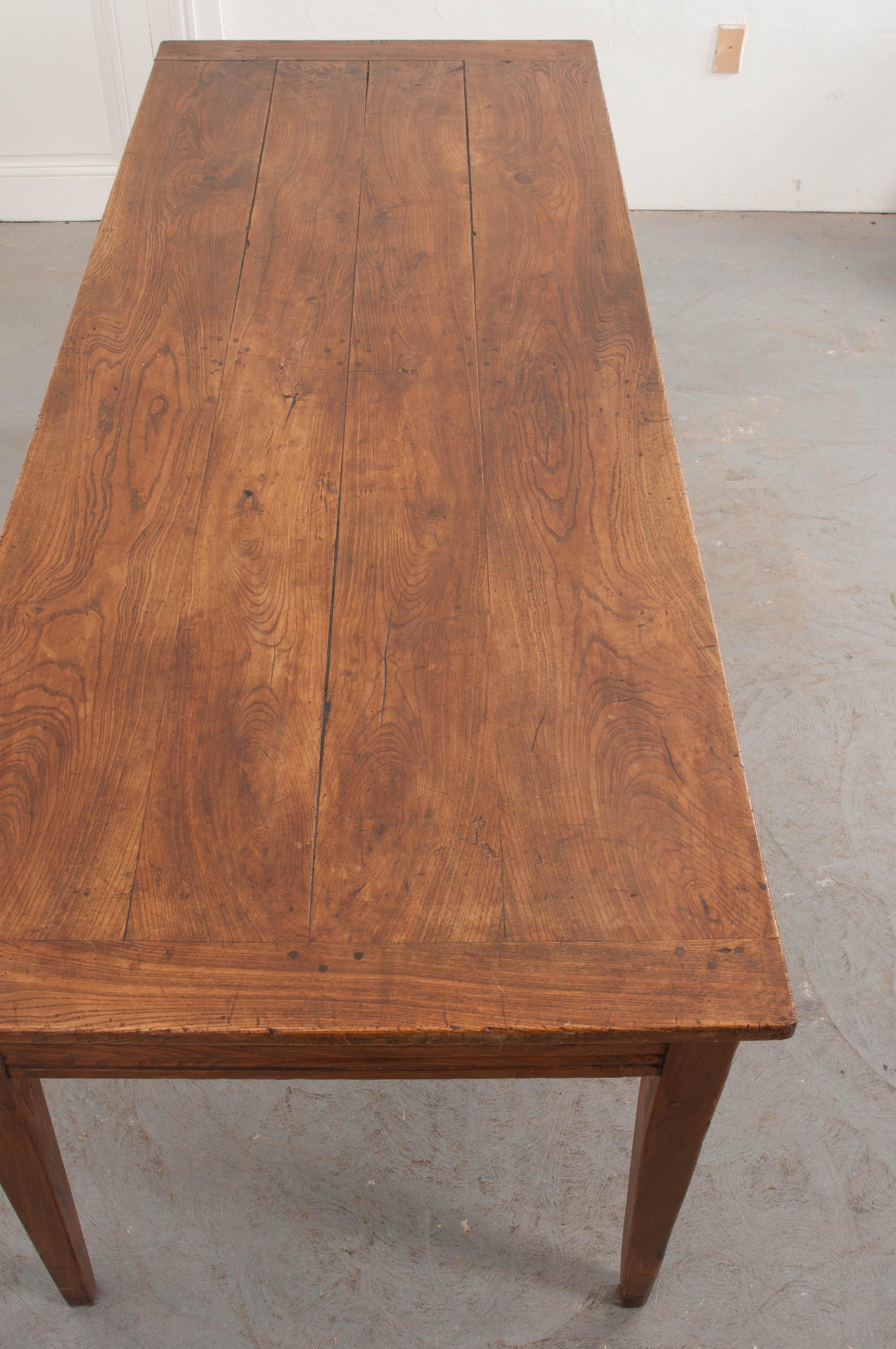French 19th Century Provincial Ash Farm Table In Good Condition In Baton Rouge, LA