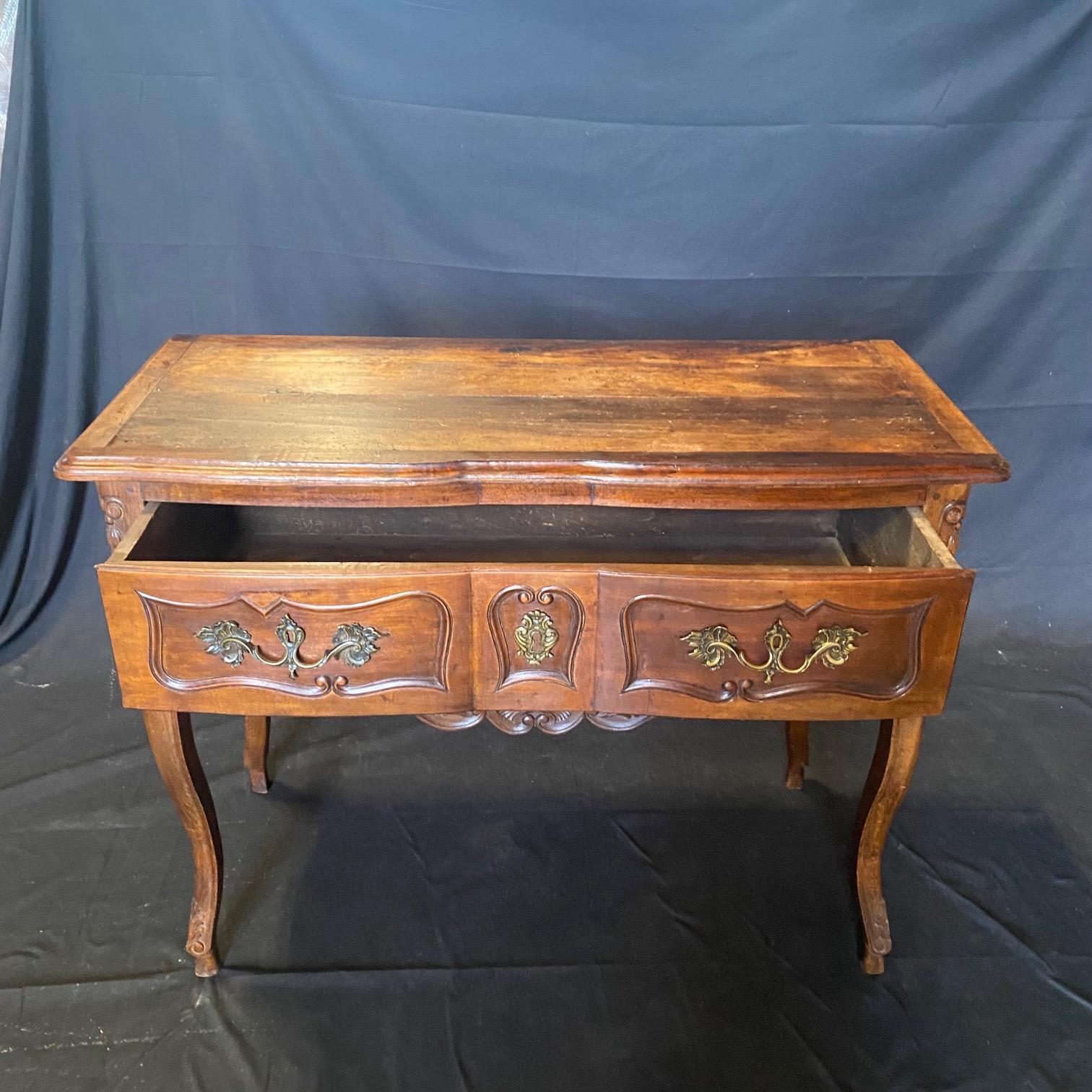 French 19th Century Provincial Carved Walnut Sideboard Buffet For Sale 4