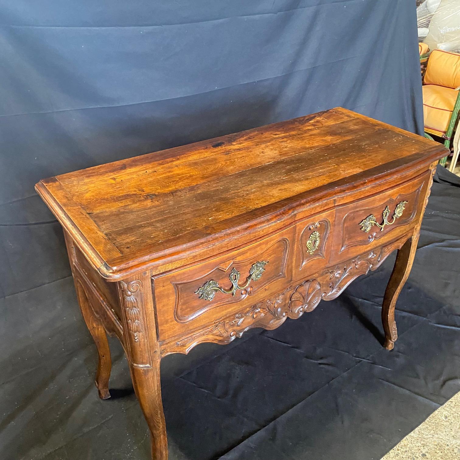 French 19th Century Provincial Carved Walnut Sideboard Buffet For Sale 3