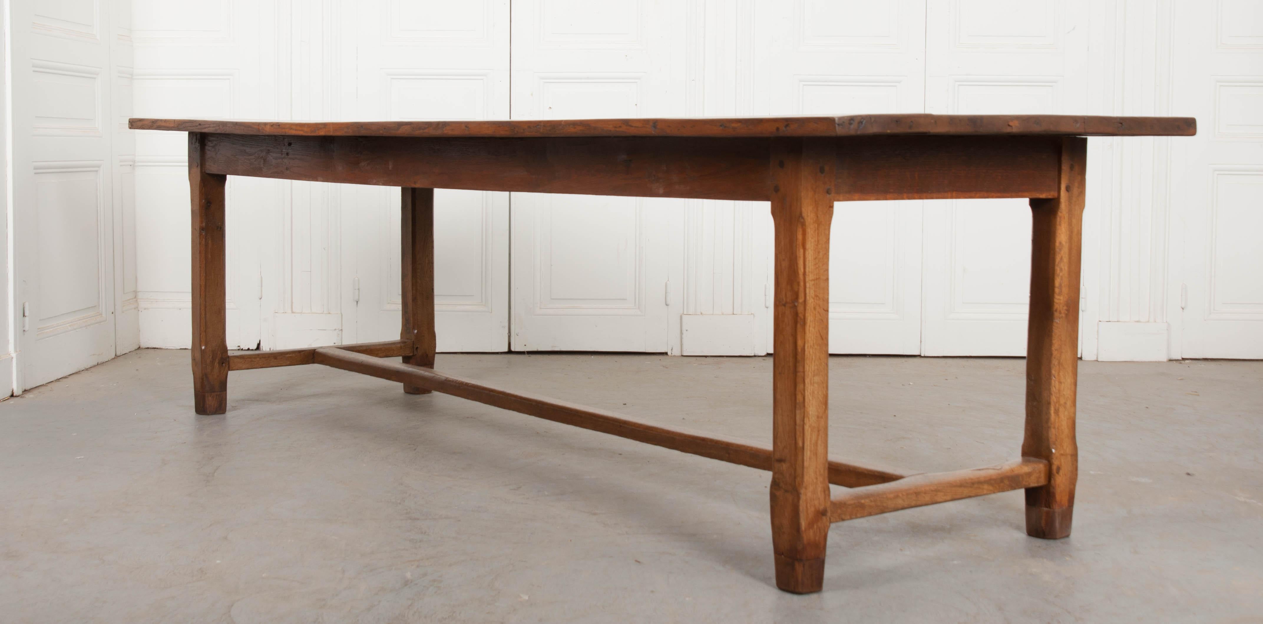 French 19th Century Provincial Oak Farm Table 1