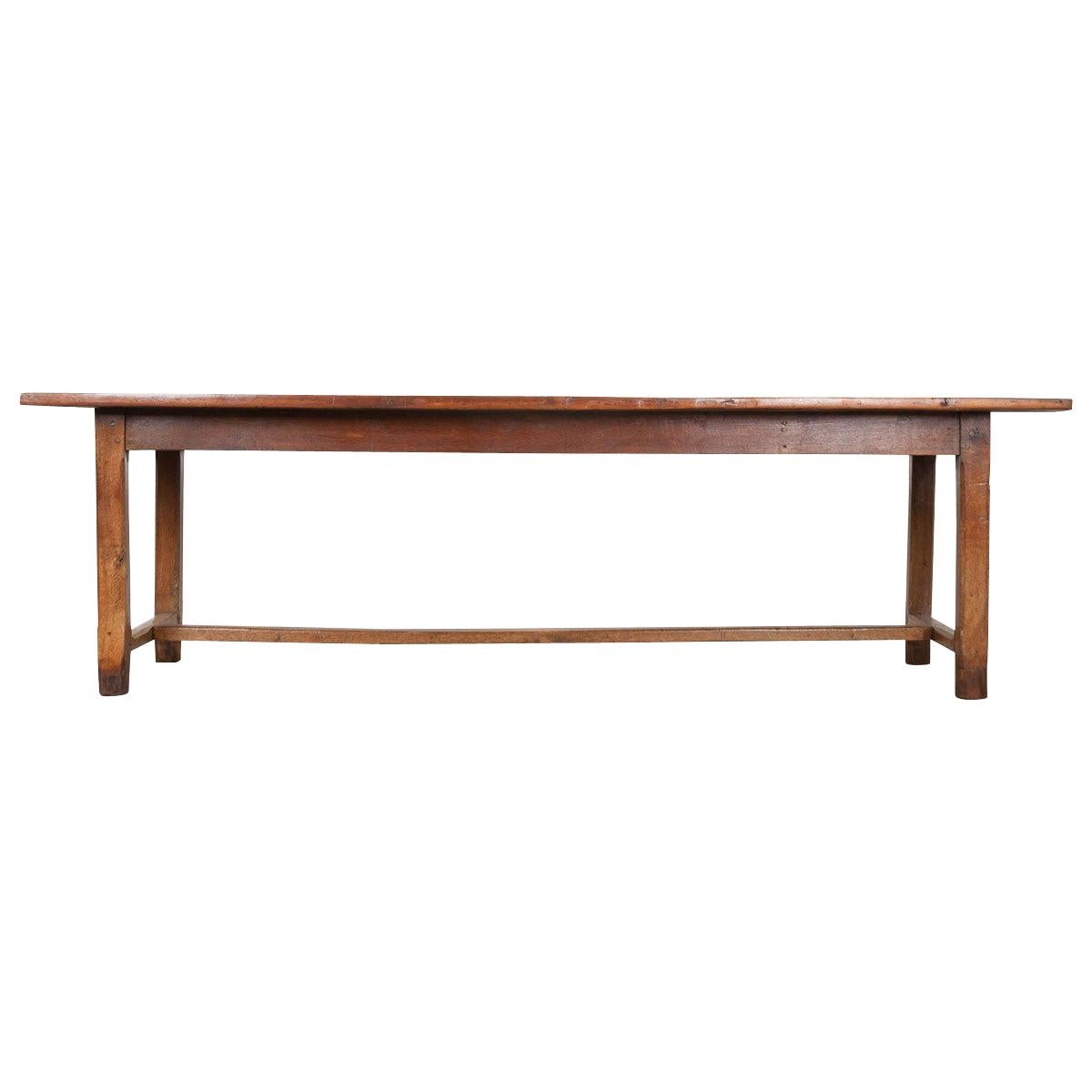 French 19th Century Provincial Oak Farm Table