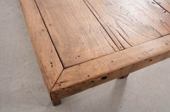 French 19th Century Provincial Oak Farmhouse Trestle Table