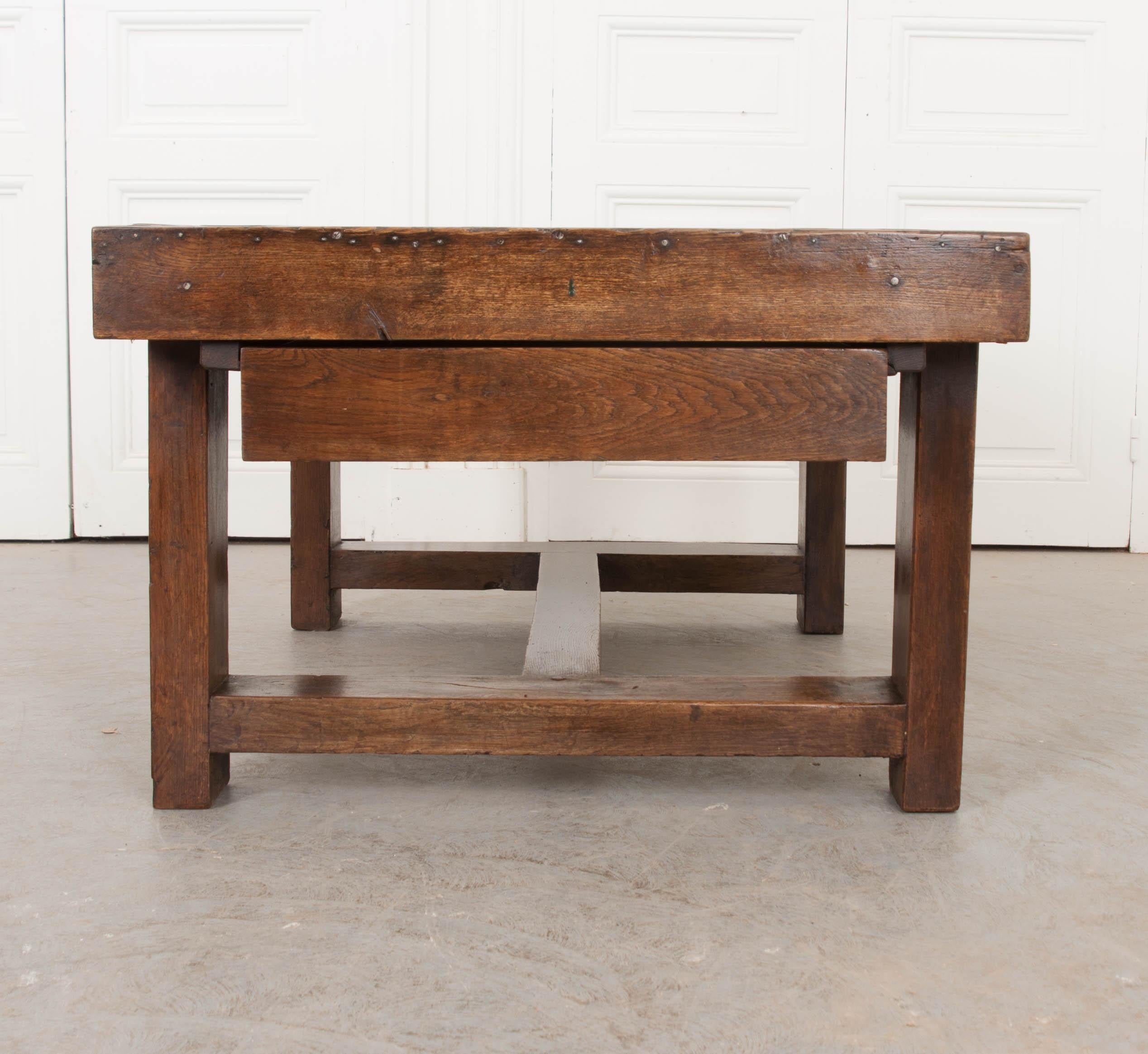 French 19th Century Provincial Oak Low Table 2