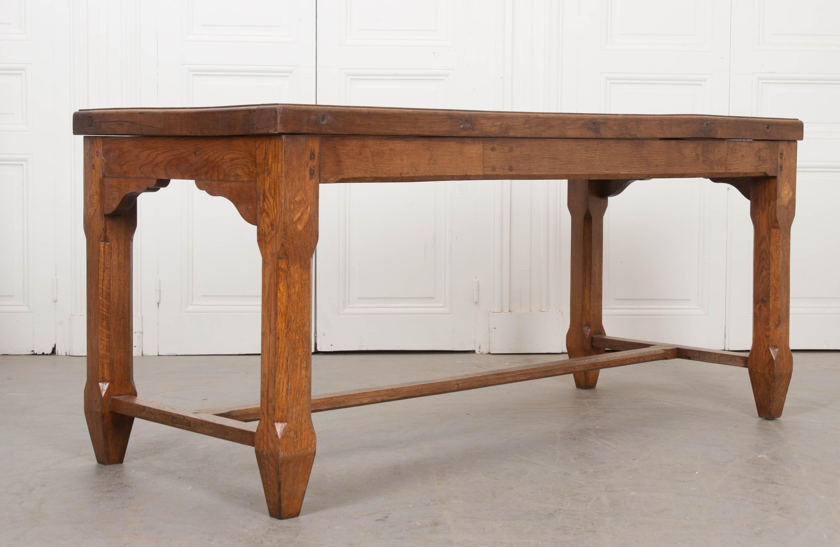 French 19th Century Provincial Oak Refectory Table 8