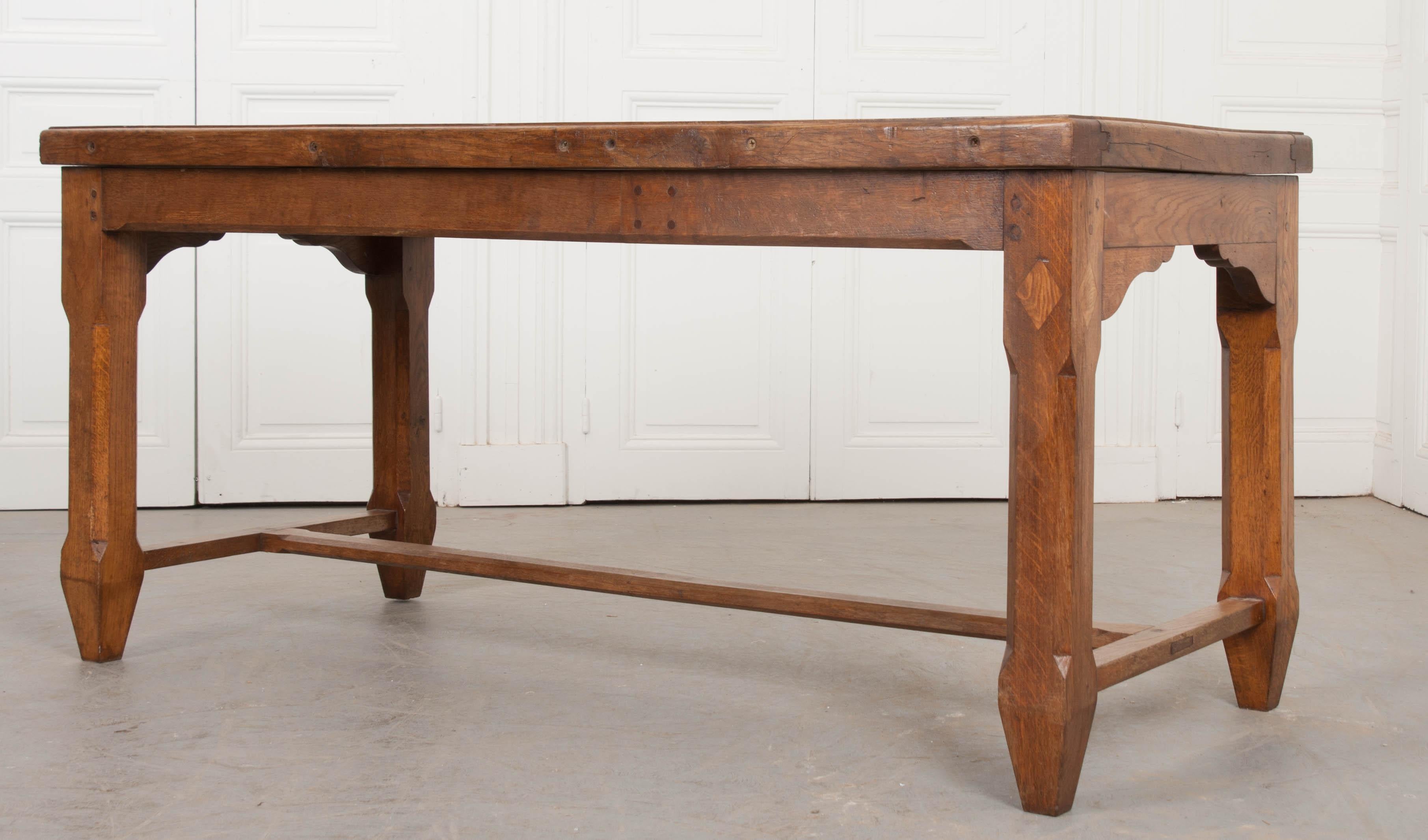 French Provincial French 19th Century Provincial Oak Refectory Table