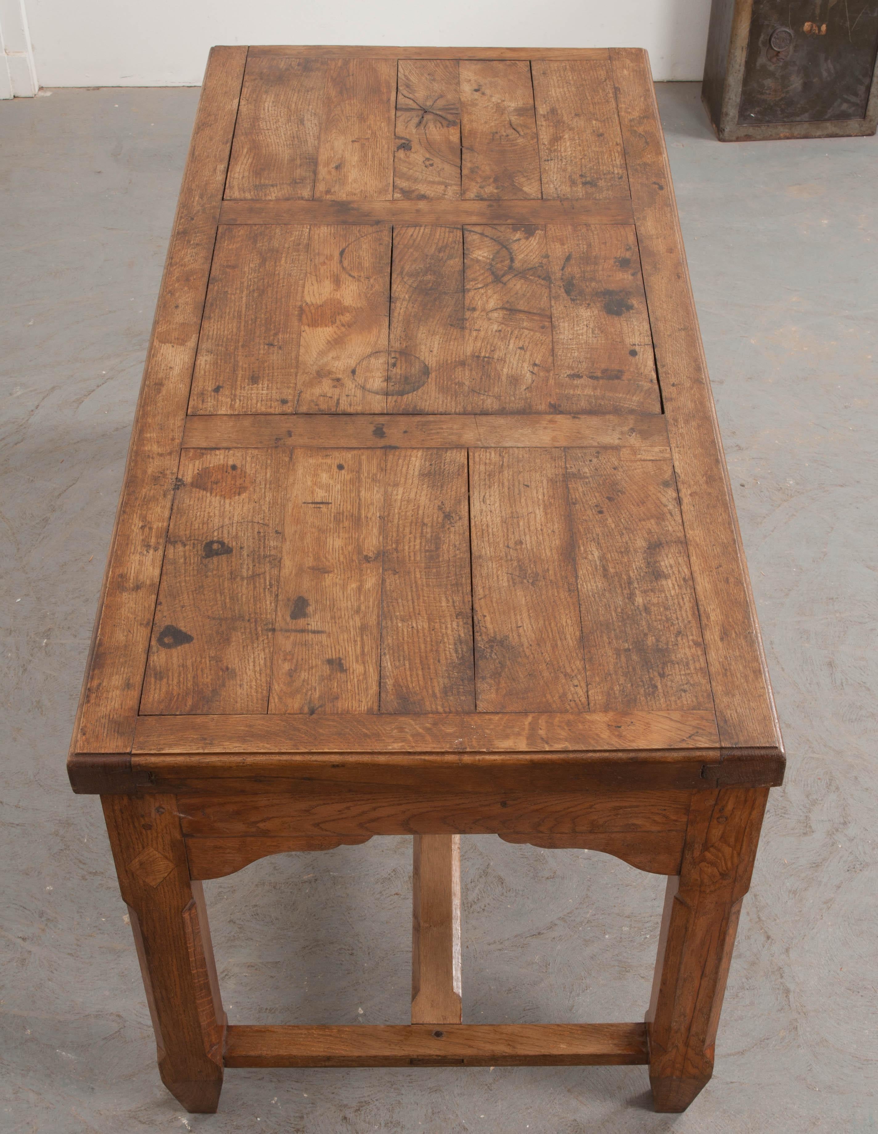 French 19th Century Provincial Oak Refectory Table 4