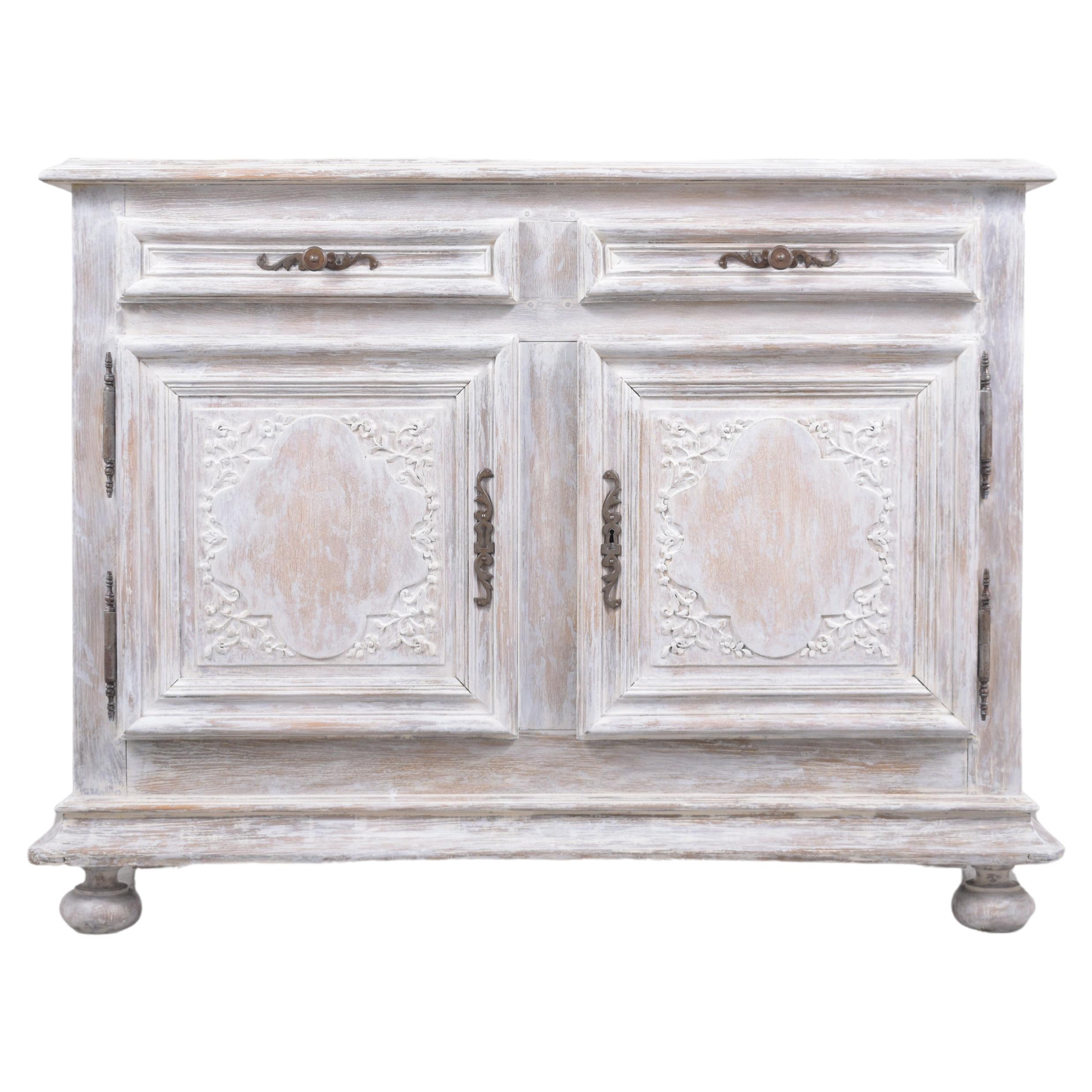 Step into the splendor of the late 19th century with our Jacobean French Buffet, a stunning piece that perfectly encapsulates the era's ethereal charm and elegance. Meticulously restored by our adept in-house team of craftsmen, this antique