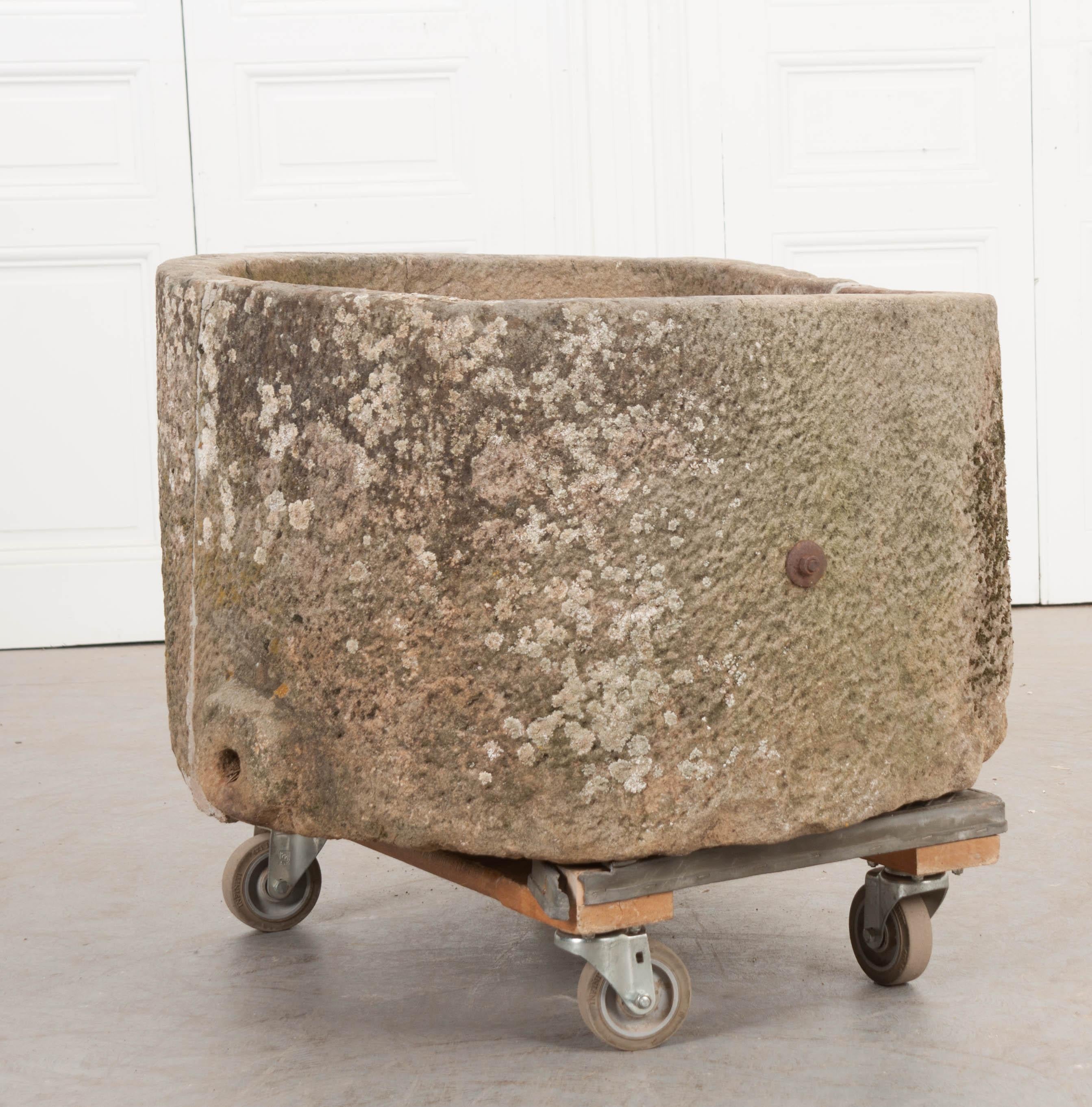 French 19th Century Provincial Stone Watering Trough In Good Condition In Baton Rouge, LA